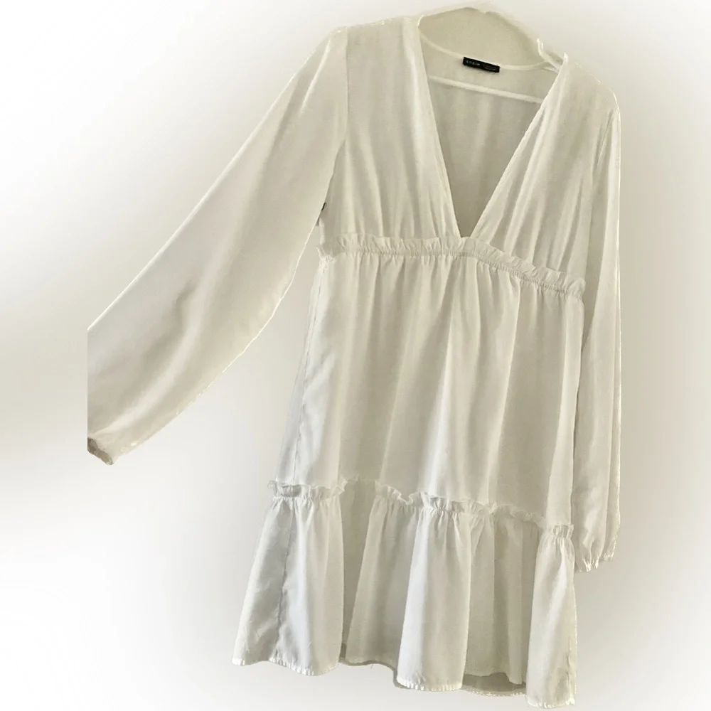 Shein White long sleeved mini dress - Picture 4 of 6
